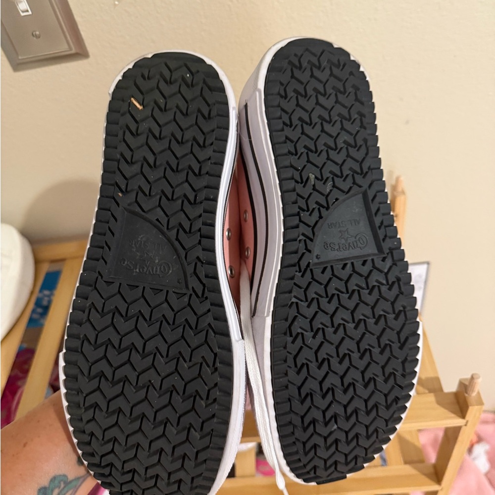 Converse Pink High-Top Platform Sneakers - Picture 7 of 10